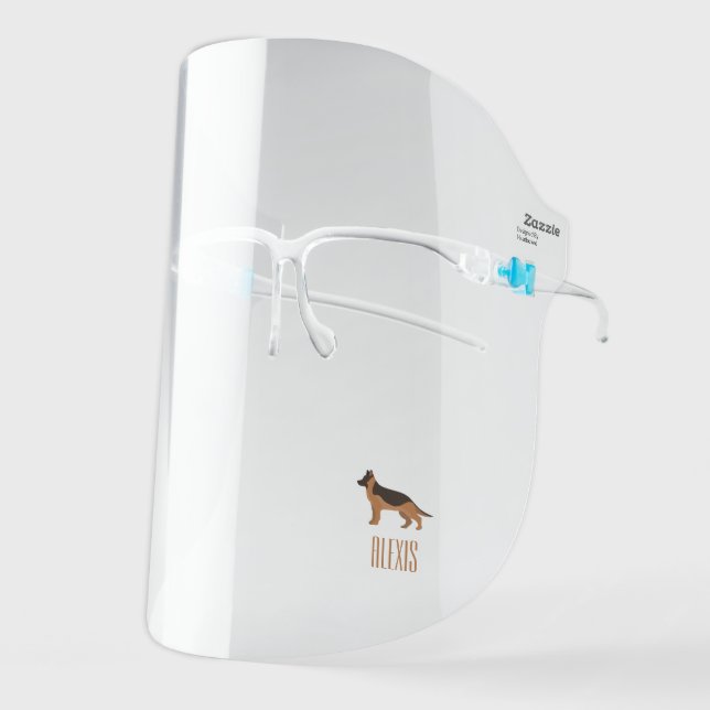 German Shepherd Personalized Face Shield (Front Left)
