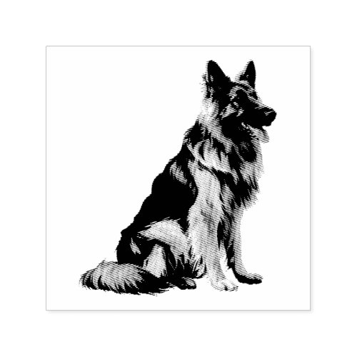 German Shepherd Pet Dog Animal Art Self-inking Stamp