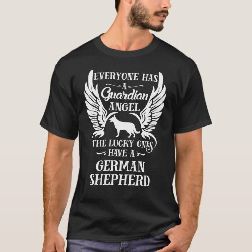 German Shepherd pet dog guardian angel T_Shirt