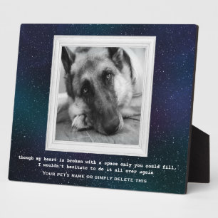 German Shepherd Pet Memorial with Your Photo Plaque