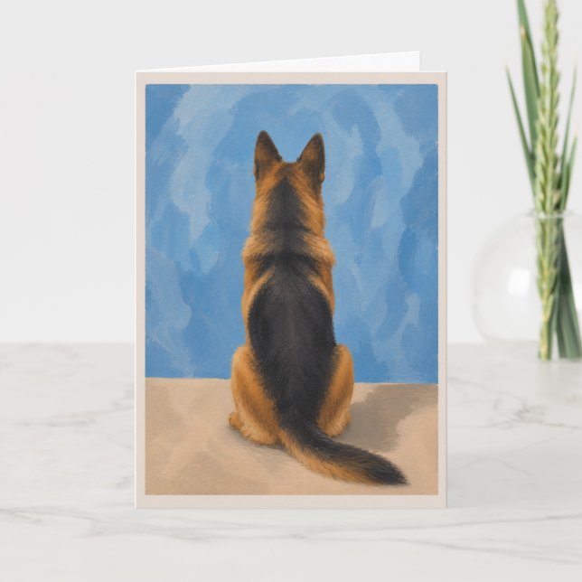 German Shepherd Pet Sympathy Card (Front)