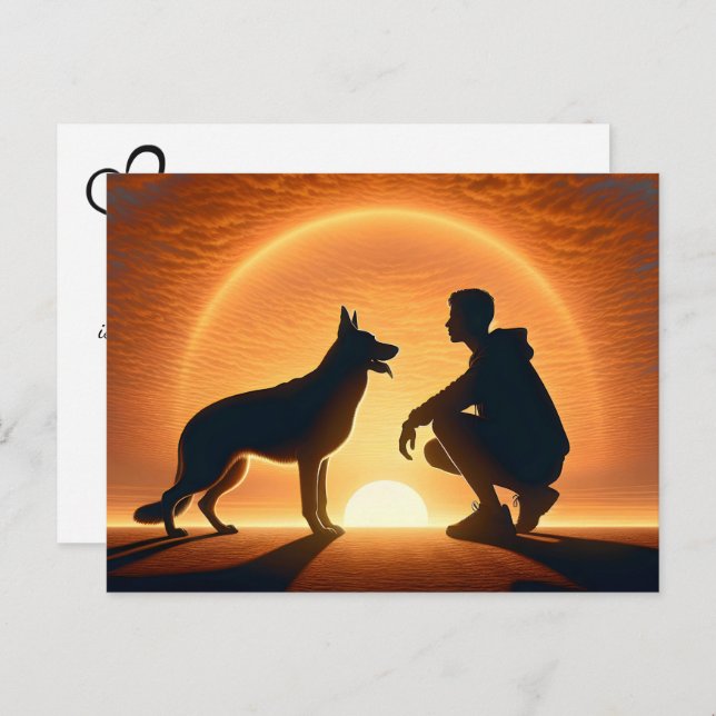 German Shepherd Pet Sympathy Loss Postcard (Front/Back)