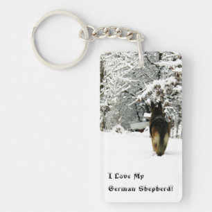 German Shepherd Photo Keychain