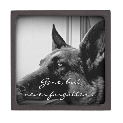 German Shepherd Photo Memorial RIP Jewelry Box