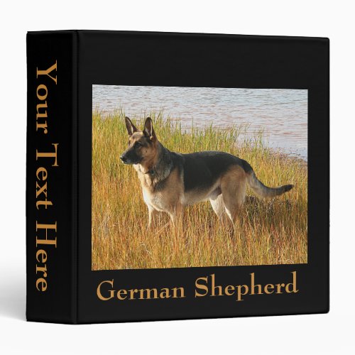 German Shepherd Photo on 2 Binder