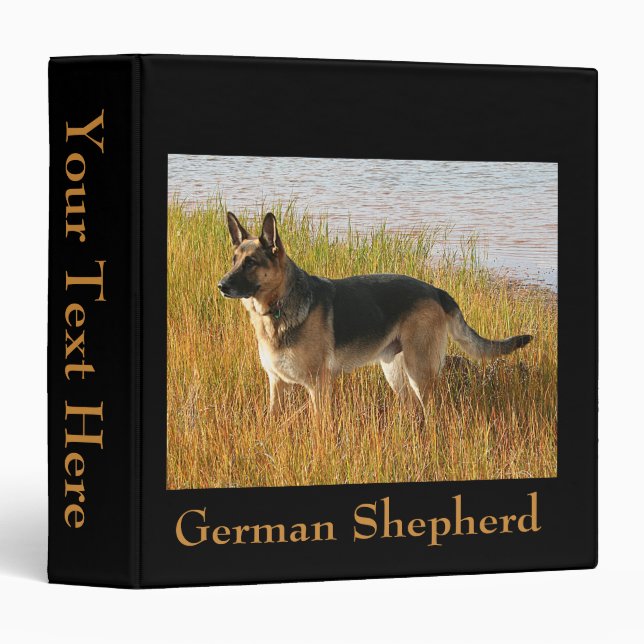 German Shepherd Photo on 2" Binder (Front/Spine)