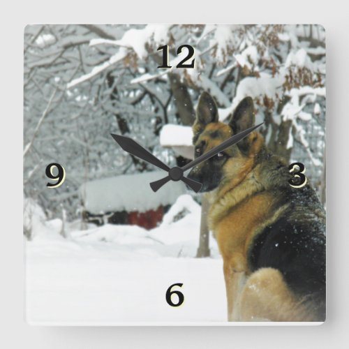 German Shepherd Photo Wall Clock