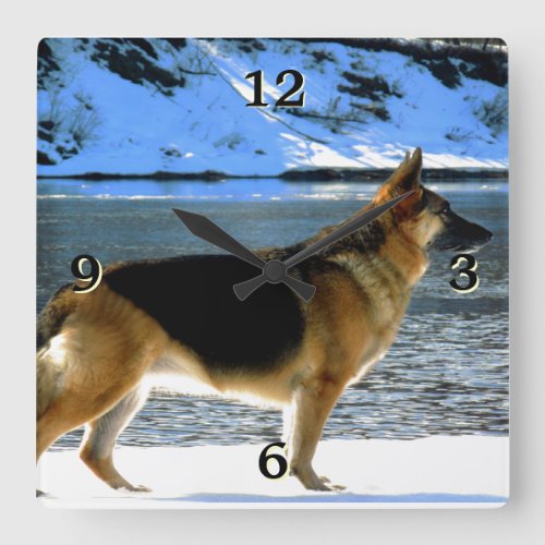 German Shepherd Photo Wall Clock