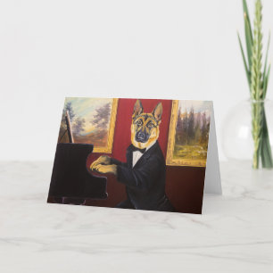 German Shepherd   Piano Waltz Card