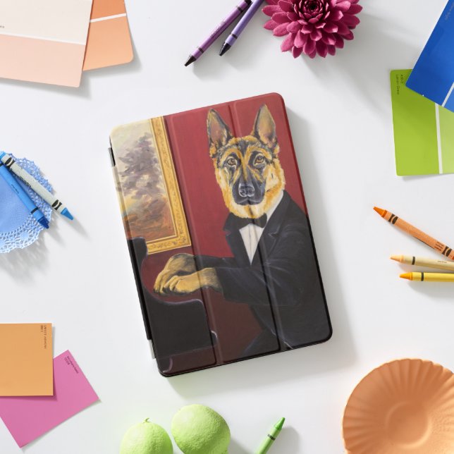 German Shepherd | Piano Waltz iPad Pro Cover (Desk)