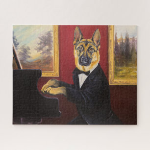 German Shepherd Piano Waltz Jigsaw Puzzle