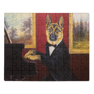 German Shepherd Piano Waltz Jigsaw Puzzle