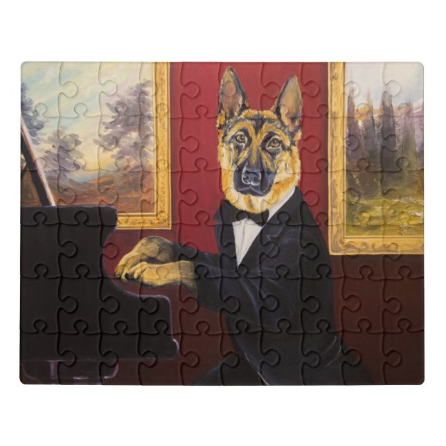 German Shepherd | Piano Waltz Jigsaw Puzzle (Puzzle Horizontal)