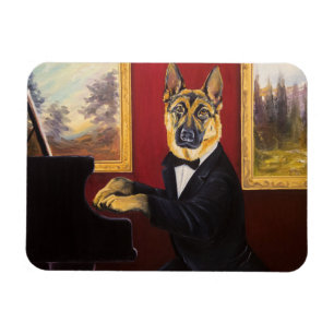 German Shepherd   Piano Waltz Magnet