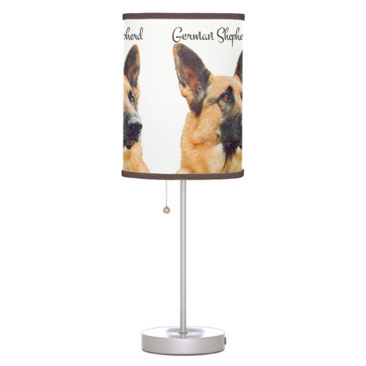 German Shepherd Picture Table Lamp (Right)