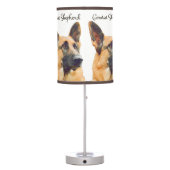German Shepherd Picture Table Lamp (Back)