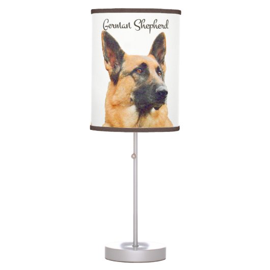 German Shepherd Picture Table Lamp (Front)