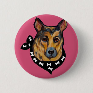 GERMAN SHEPHERD PINBACK BUTTON