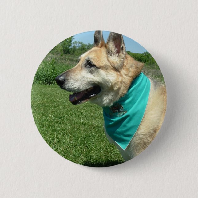 German Shepherd Pinback Button (Front)