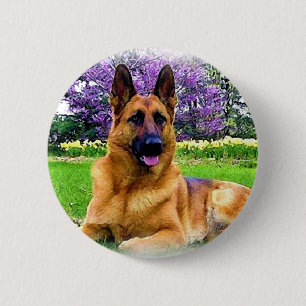 German Shepherd Pinback Button