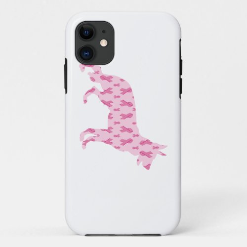 German Shepherd Pink Cancer Ribbons iPhone 11 Case