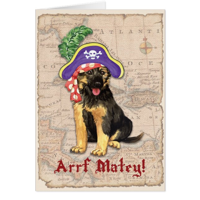 German Shepherd Pirate Card (Front)