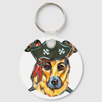 German Shepherd Pirate Keychain
