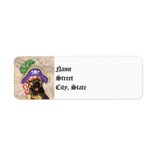 German Shepherd Pirate Label