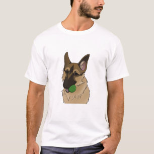 German Shepherd Play Time with Ball T-Shirt