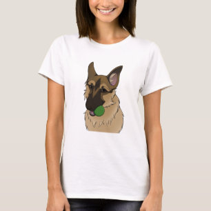 German Shepherd Play Time with Ball T-Shirt