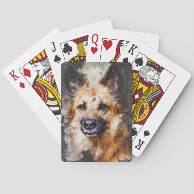 German Shepherd Poker Cards (Back)