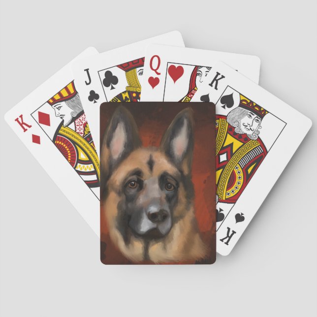 GERMAN SHEPHERD     POKER CARDS (Back)