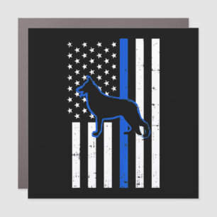 German Shepherd Police Dog K9 Patriotic Car Magnet