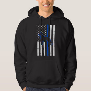 German Shepherd Police Dog K9 Patriotic Hoodie