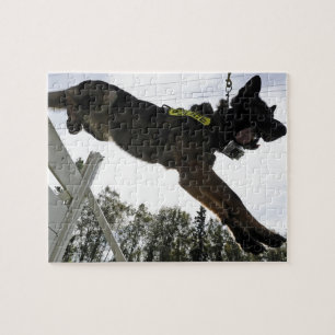 German Shepherd Police Dog Training Jigsaw Puzzle