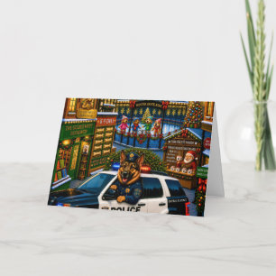 German Shepherd Police Holiday Card