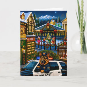 German Shepherd Police Holiday Card