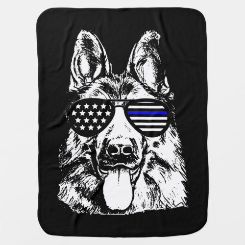 German Shepherd Police Officer Police Dog Baby Blanket