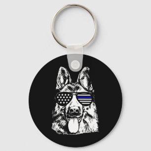 German Shepherd Police Officer Police Dog Keychain