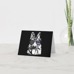 German Shepherd Police Officer Police Dog Letterpress Thank You Card