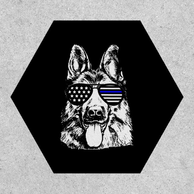 German Shepherd Police Officer Police Dog Patch (Front)
