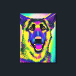 German Shepherd Pop Art    Canvas Print<br><div class="desc">Introducing German Shepherd Pop Art! This design is perfect for anyone who loves dogs and wants to show their support for their favorite breed. Featuring a vivid and colorful piece of art that is sure to turn heads and truly unique. Go ahead and show off your love for German Shepherds...</div>