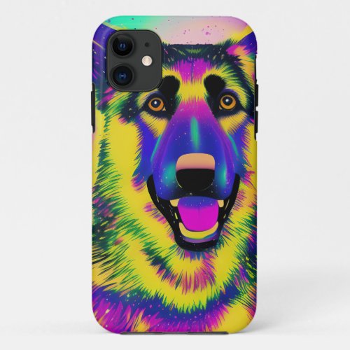 German Shepherd Pop Art   iPhone 11 Case