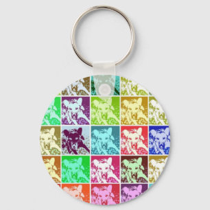 German Shepherd Pop Art Keychain
