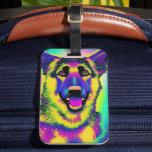 German Shepherd Pop Art    Luggage Tag