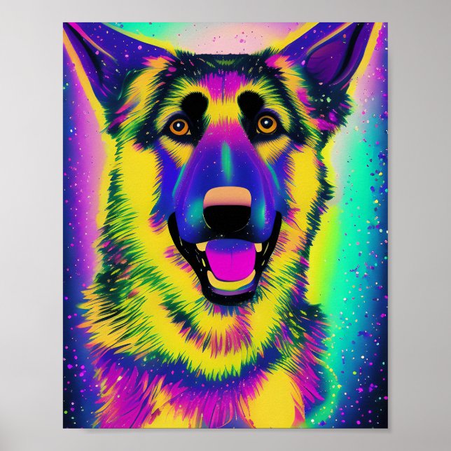 German Shepherd Pop Art   Poster (Front)