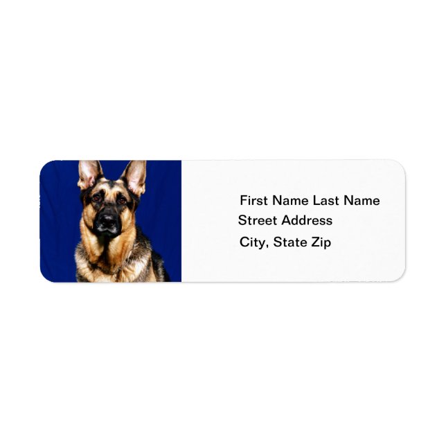 German Shepherd Portrait Label (Front)