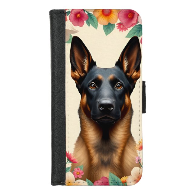 German Shepherd portrait Loyal Canine Art📱💼💫 iPhone Wallet Case (Front)