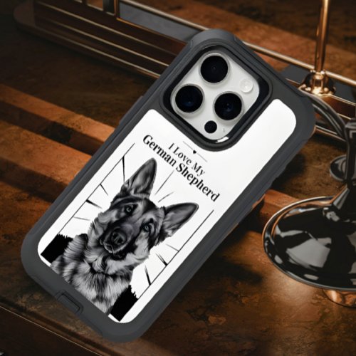 German Shepherd Portrait iPhone 15 Pro Case
