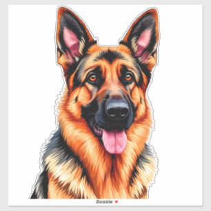 German Shepherd Portrait Sticker